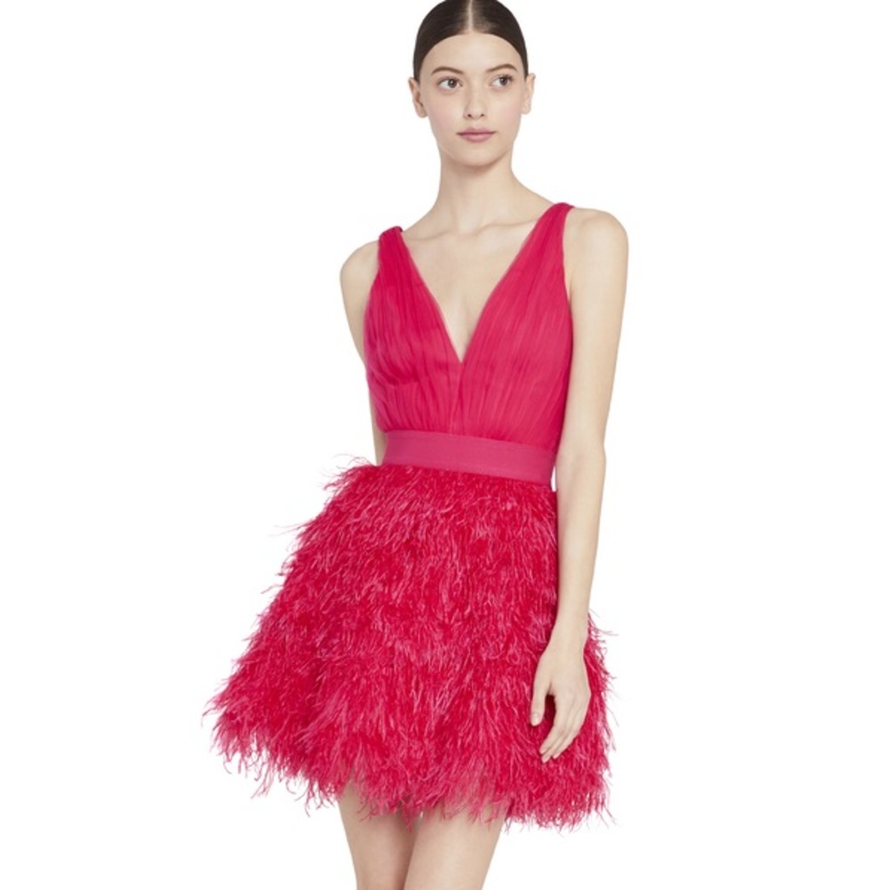 ALICE + OLIVIA Tehran Feather Party Mini Dress - Picture 7 of 16
